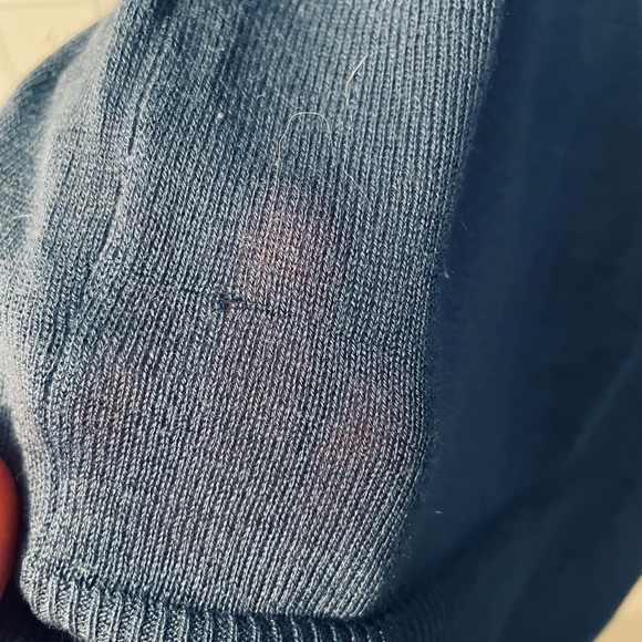 BCBGMAXAZRIA Silk Blend Turquoise Blue Sleeveless Cowl Neck Sweater Top XS - Picture 5 of 12